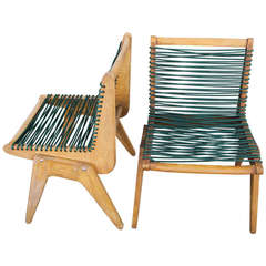 Vintage Hardwood chairs, manner of Klaus Grabe