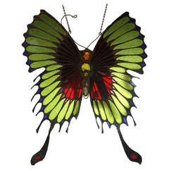 Stained Glass Butterfly, manner of Tiffany