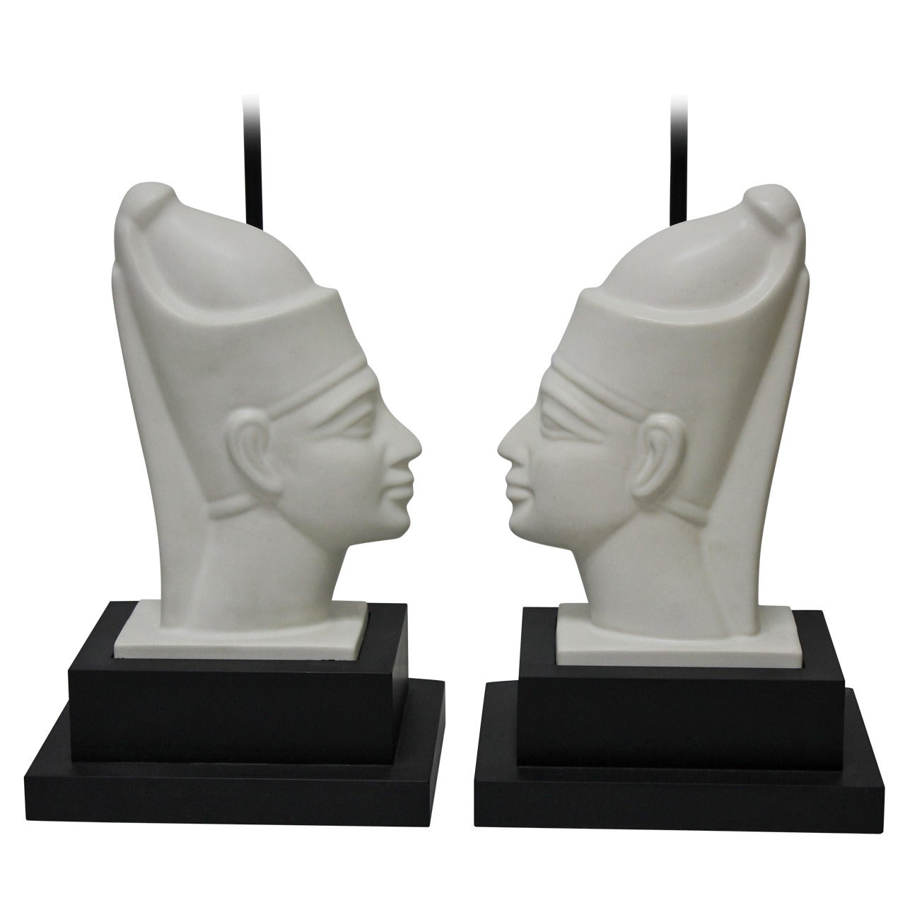 Custom Ceramic Egyptian Lamps at 1stDibs
