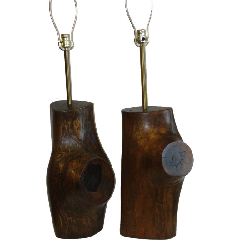 Tree Trunk Lamps