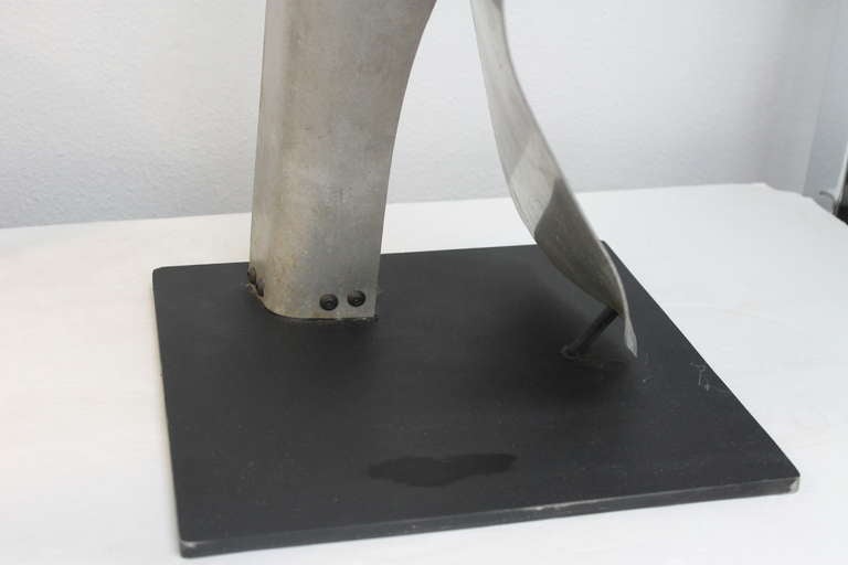 John Chase Lewis Aluminum Sculpture In Excellent Condition In Palm Springs, CA