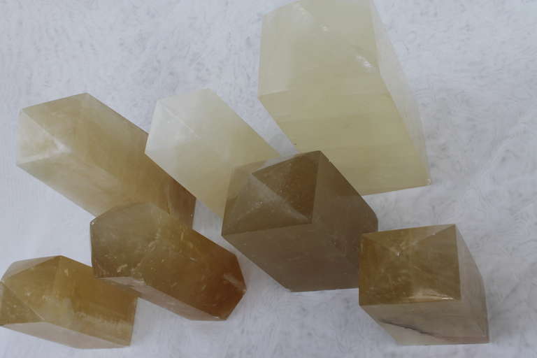 Calcite Crystal Obelisk Collection In Excellent Condition In Palm Springs, CA
