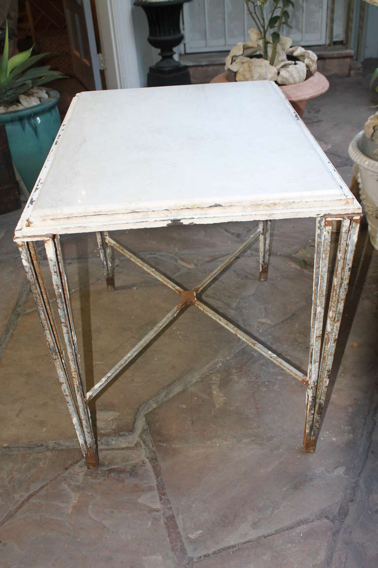 French Marble / Iron Garden Table 2