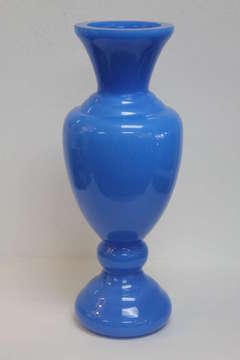 Monumental Bristol Blue Glass Vase