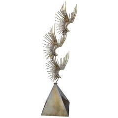 Sculpture by Curtis Jere, Titled "Eagles in Flight"