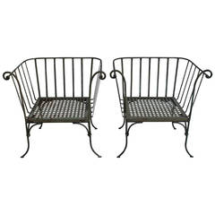 Vintage Monumental Outdoor Patio Lounge Chairs in the Style of Salterini