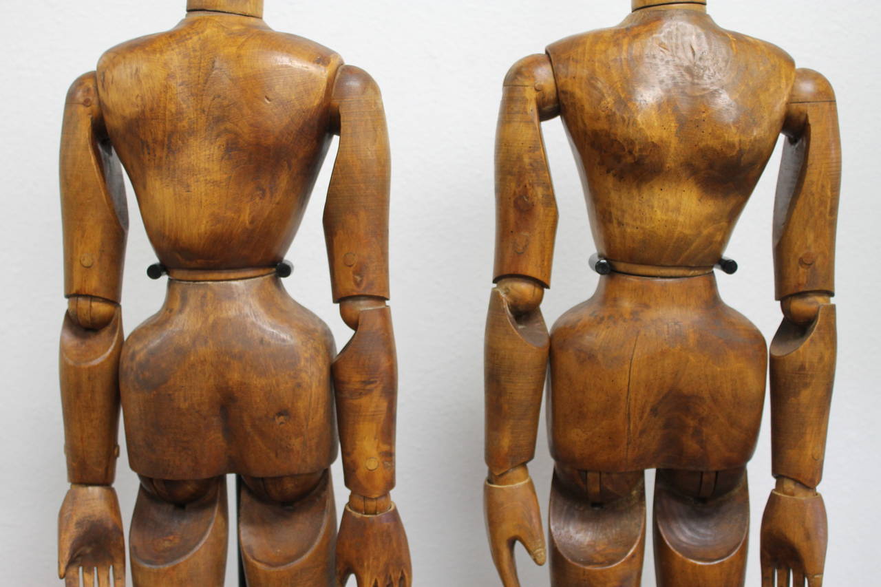 Articulated Wood Mannequins at 1stDibs