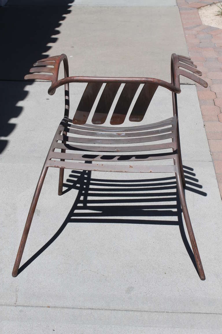 Steel Wind Swept Chair, manner of Jasper Morrison For Sale