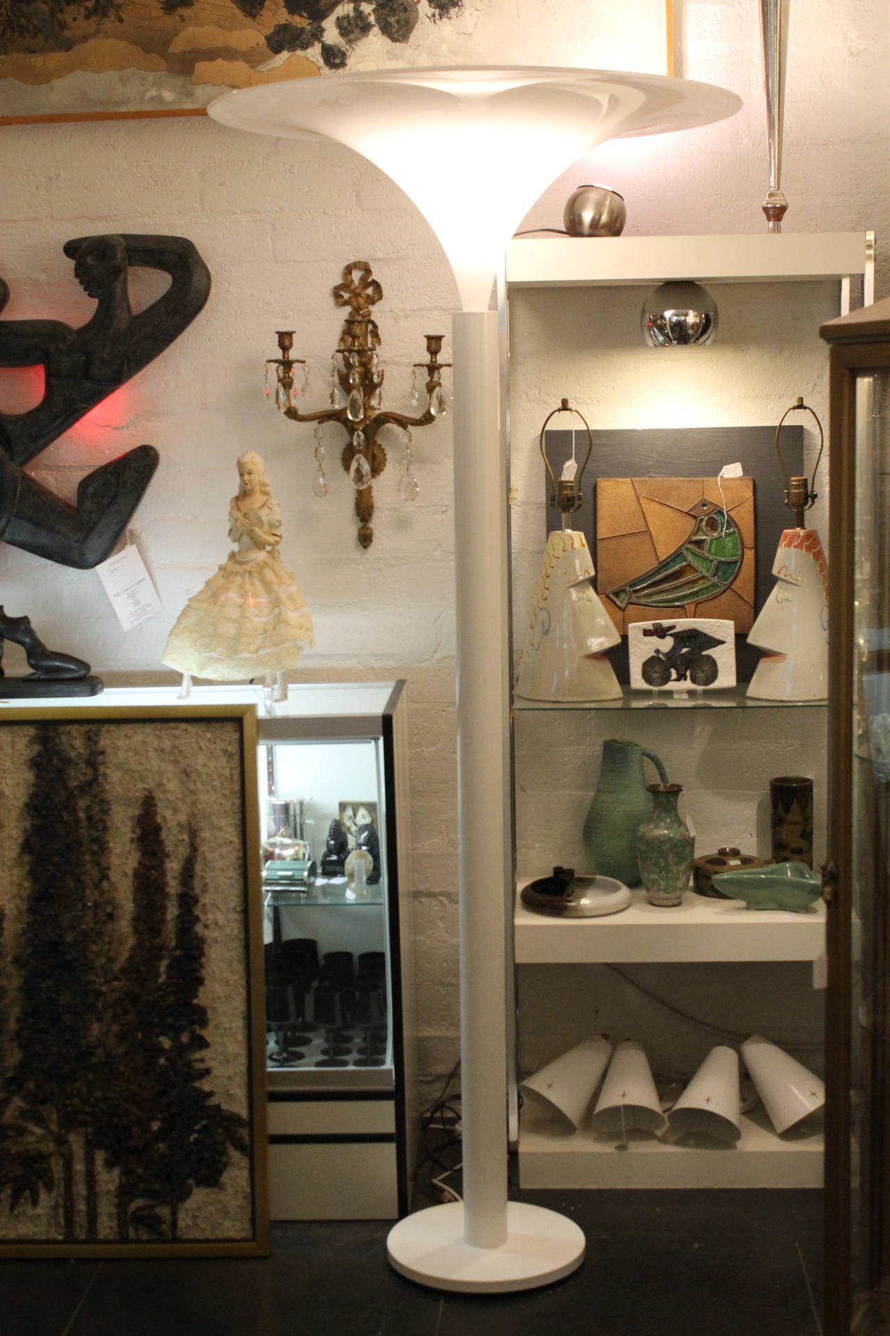 Pair of Large Modern Italian Torchieres