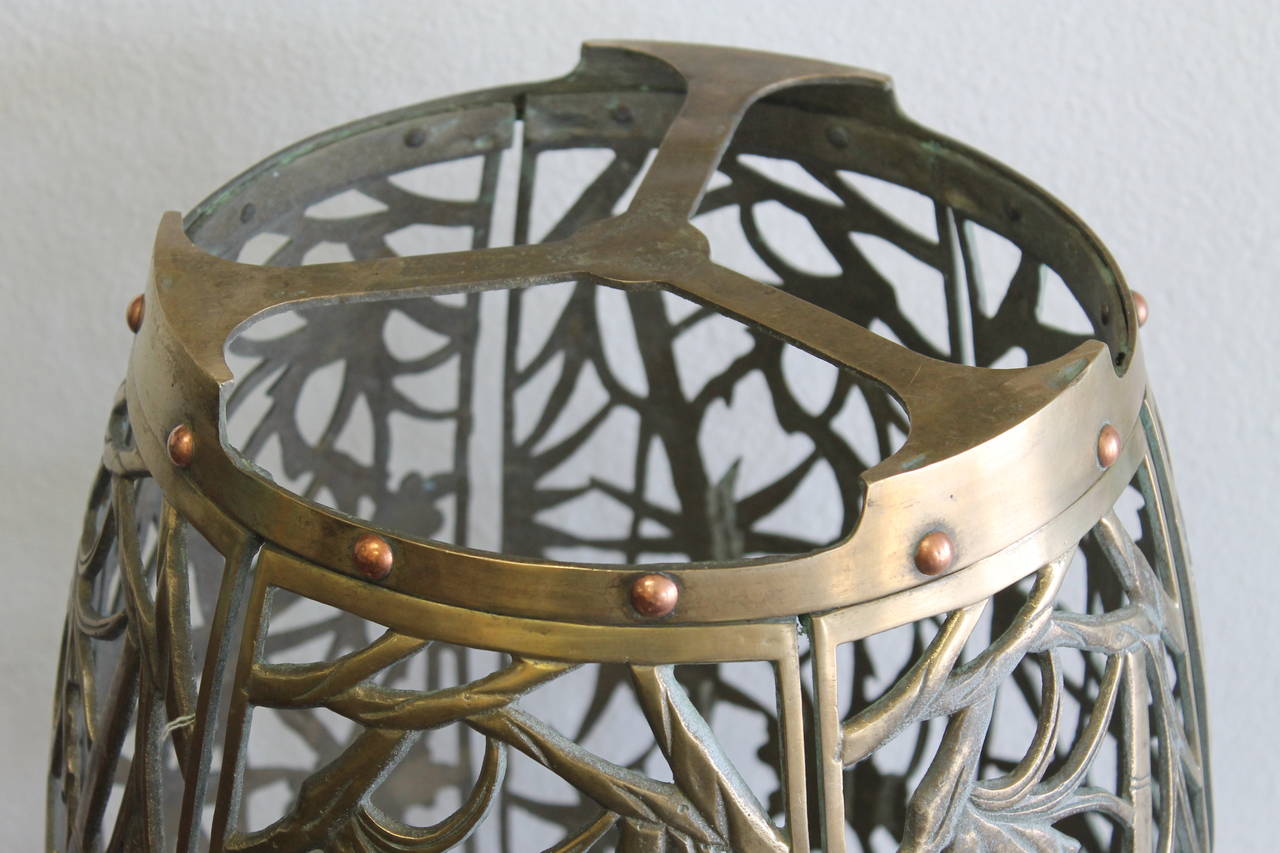 Pierced Brass Stool or Side Table 1