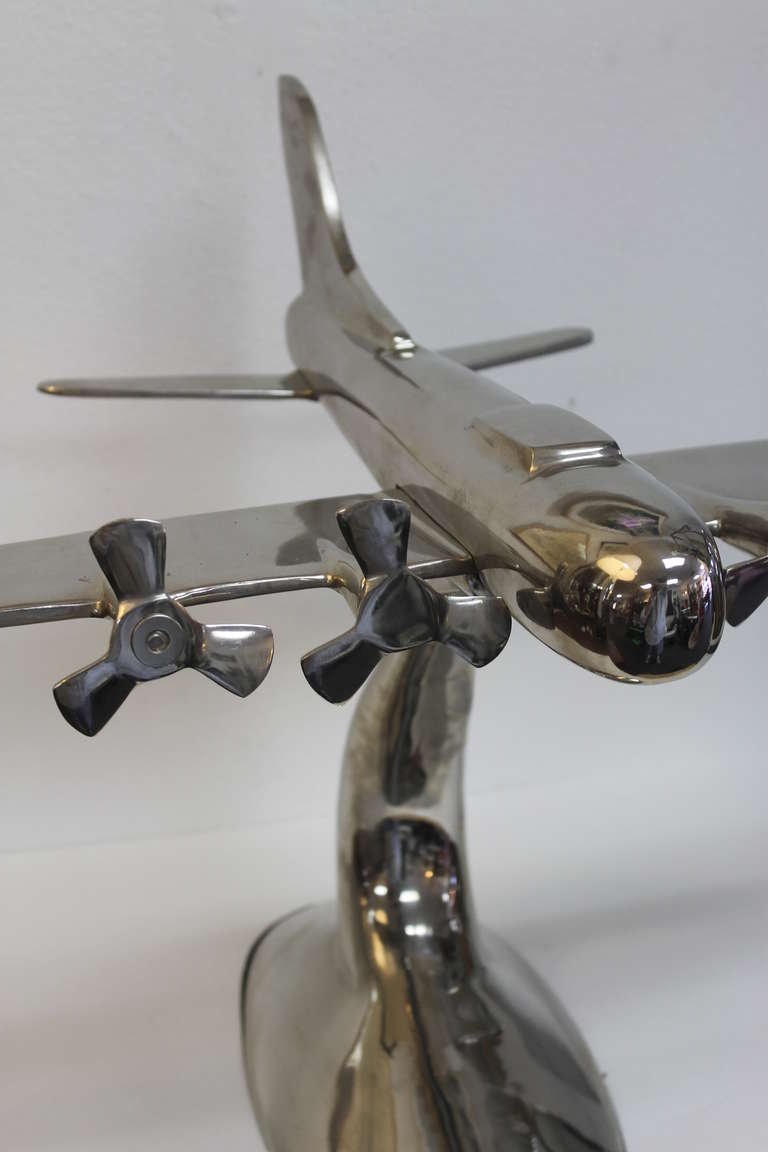 Late 20th Century Aluminum Model Airplane