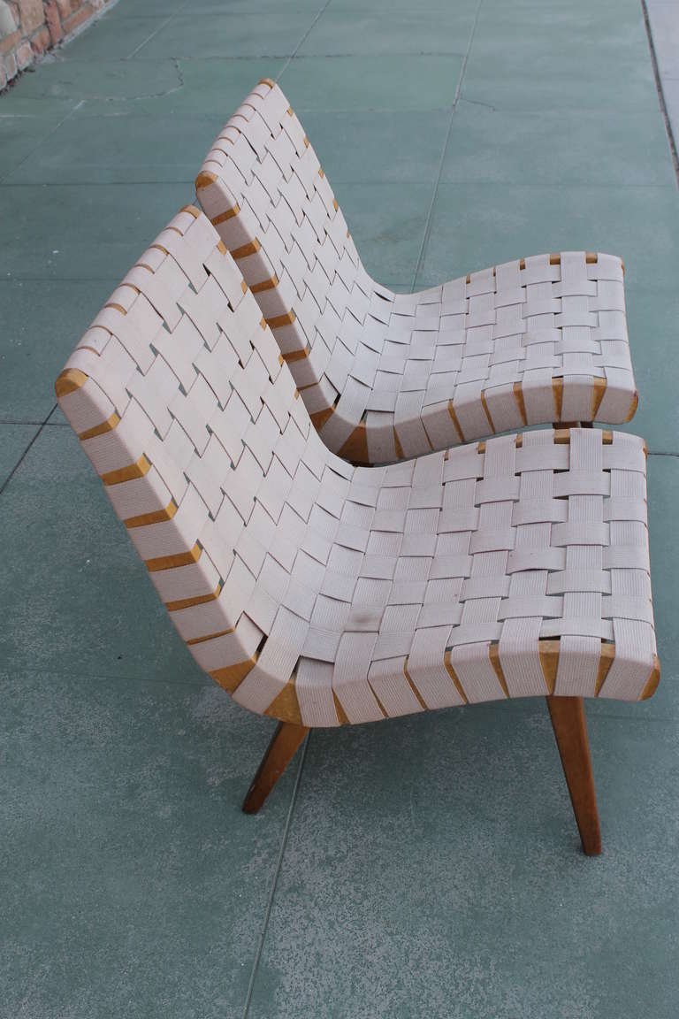 Pair of Jens Risom Lounge Chairs