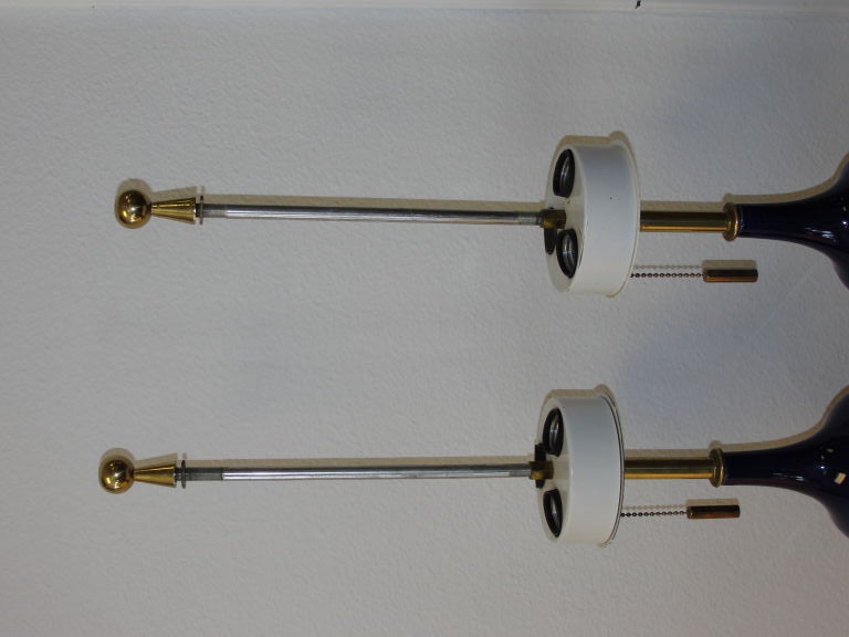 Lightolier Triple Gourd Lamps In Excellent Condition In Palm Springs, CA