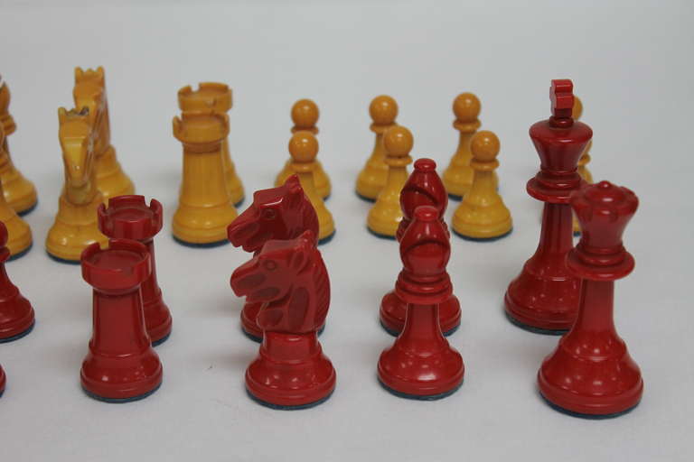 vintage bakelite chess set