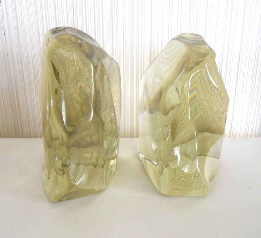 Max Ingrand Fontana Arte Bookends In Excellent Condition In Palm Springs, CA