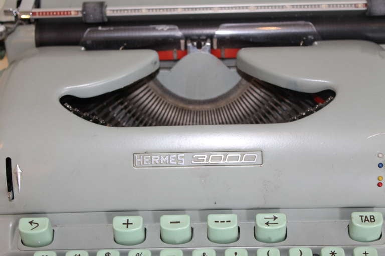 Metal Hermes Portable Typewriter
