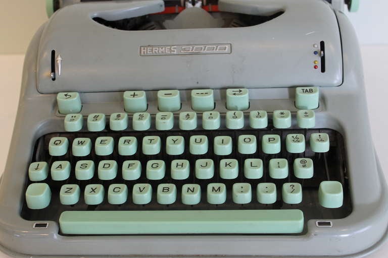 Mid-20th Century Hermes Portable Typewriter