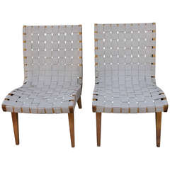 Pair of Jens Risom Lounge Chairs