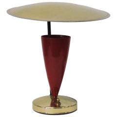 Brass 
Enamel on Steel Desk Lamp