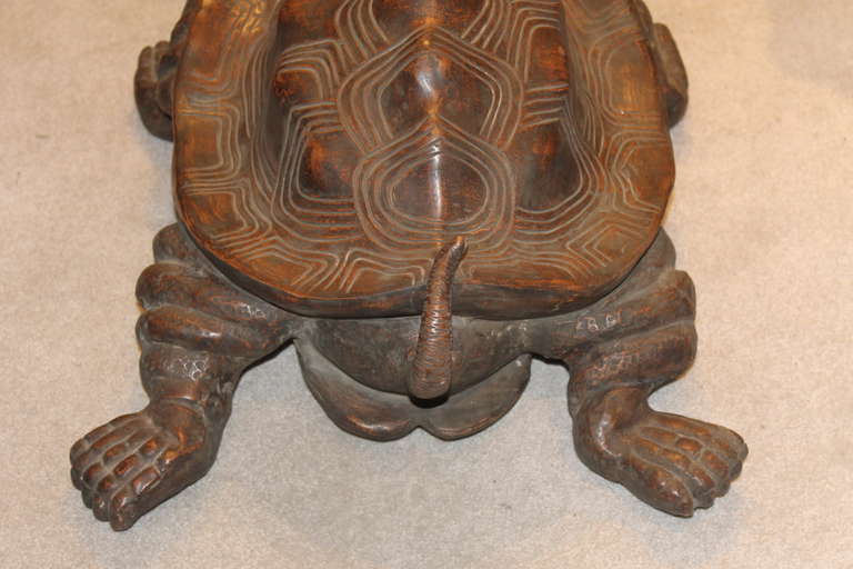 Terra Cotta Tortoise from Japan In Excellent Condition In Palm Springs, CA