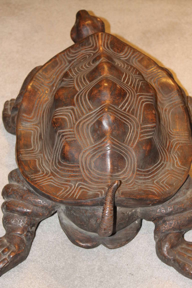 Japanese Terra Cotta Tortoise from Japan
