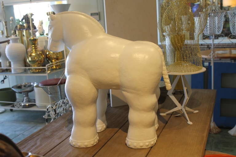 American Cast Stone Botero Style Horse