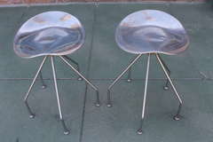 Aluminum stools in the manner of Pepe Cortes for Knoll