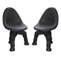 Plaster Chairs with Animal Hoof Motif by Sirmos