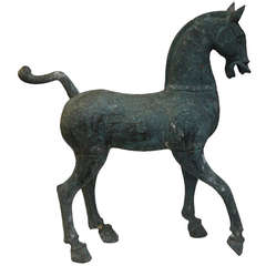 Midcentury Japanese Bronze Horse Sculpture