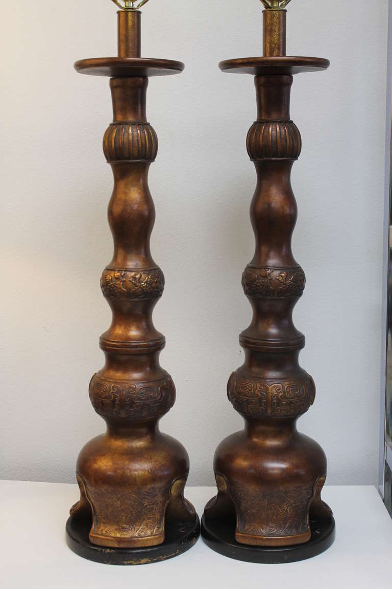 Frederick Cooper Hollywood Regency Lamps In Excellent Condition In Palm Springs, CA