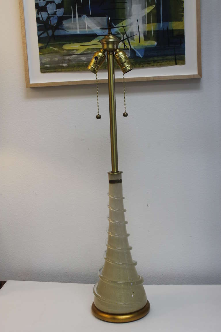 Italian Murano Lamp with Gold Specks