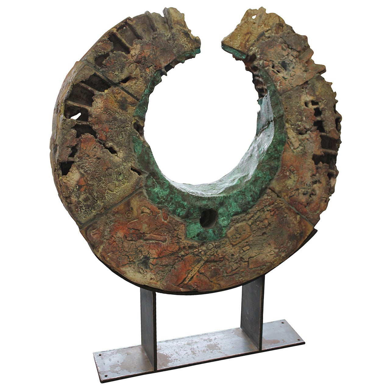 Sculpture en céramique et cuivre de Tom Phardel