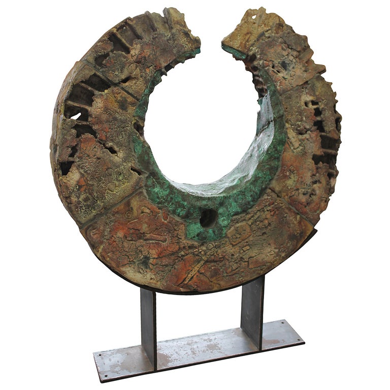 Ceramic and Copper Sculpture by Tom Phardel For Sale at 1stDibs