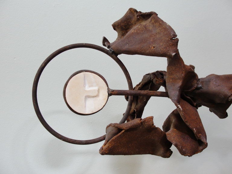 Stone and Metal Sculpture at 1stdibs