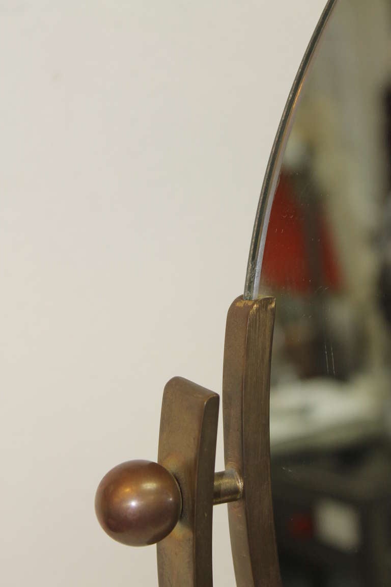 Brass Department Store Counter Mirror at 1stDibs