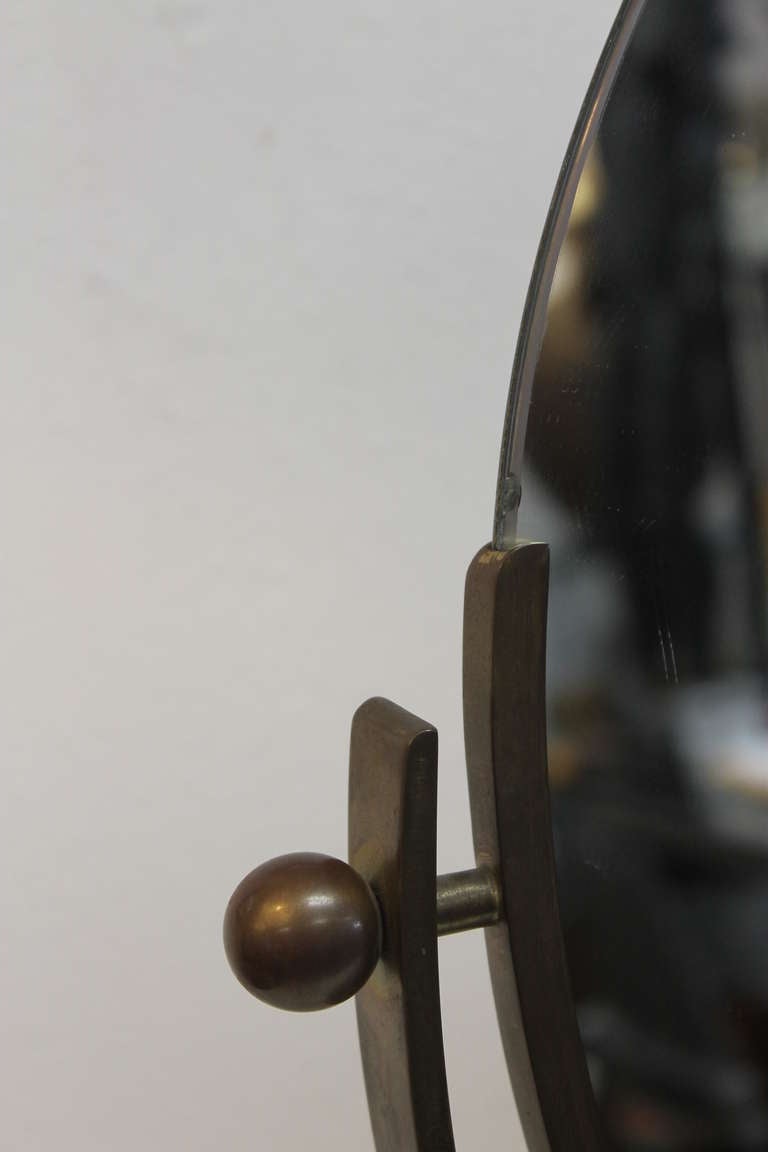 Brass Department Store Counter Mirror at 1stDibs