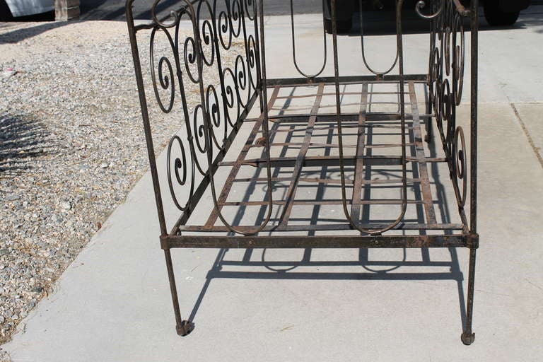 20th Century Art Nouveau Metal Daybed