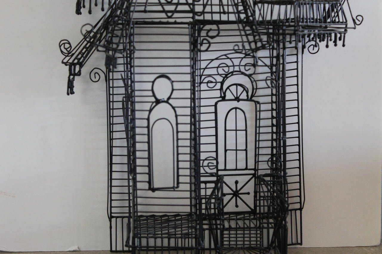 wire house sculpture