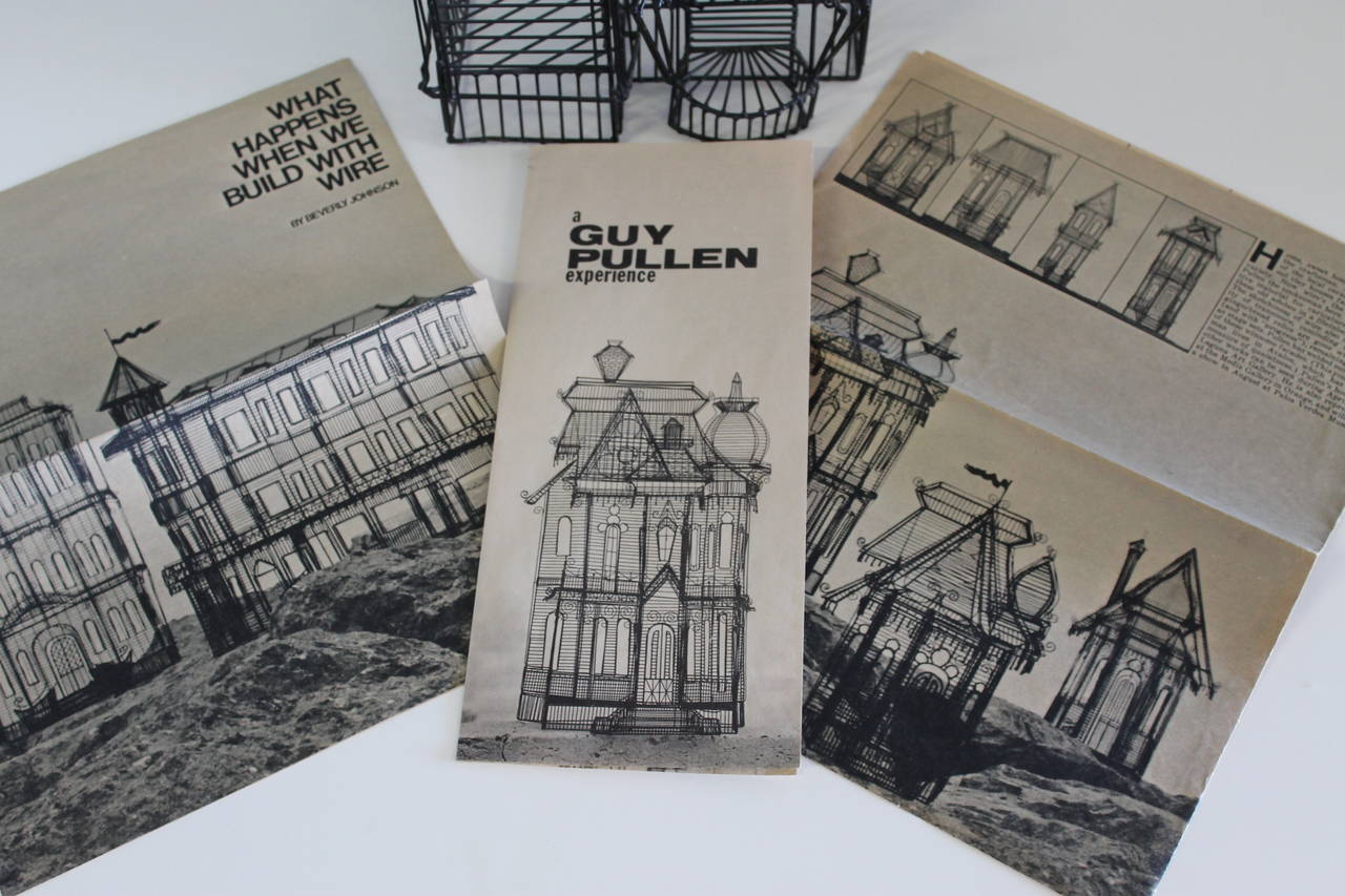 American Wire Sculpture of Victorian House by Guy Pullen