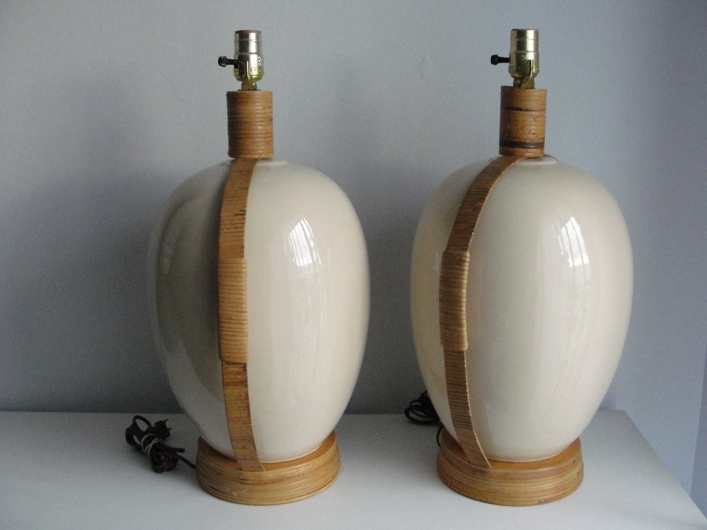 Ceramic Rattan Lamps