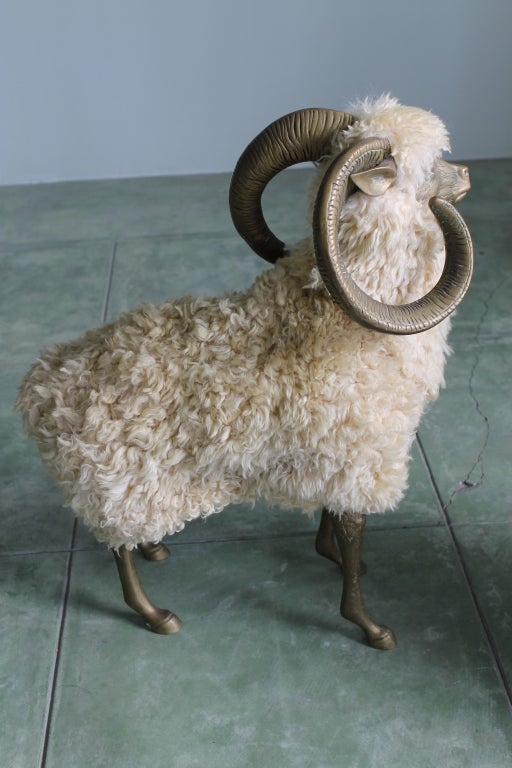 bronze sheep sculpture