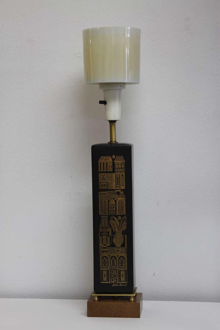 Georges Briard Hyalyn Midas Lamp