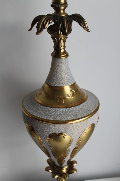 Mid-20th Century Stiffel Brass & Glass Lamps