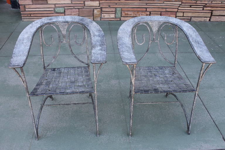 Vintage Metal Garden Patio Chairs