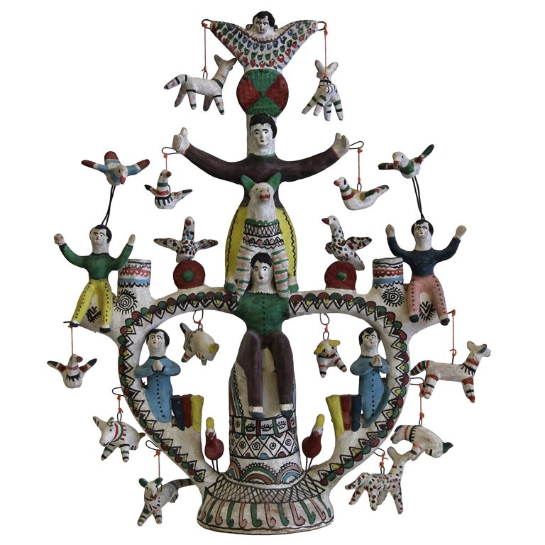 Heron Martinez White Period Tree-of-Life Candlestick