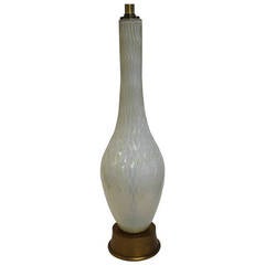 Vintage Monumental Murano Opalescent Glass Lamp