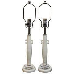 Art Deco Alabaster Table Lamps
