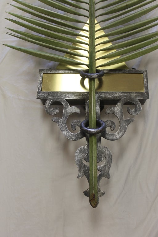 American Palm Frond Wall Sconces