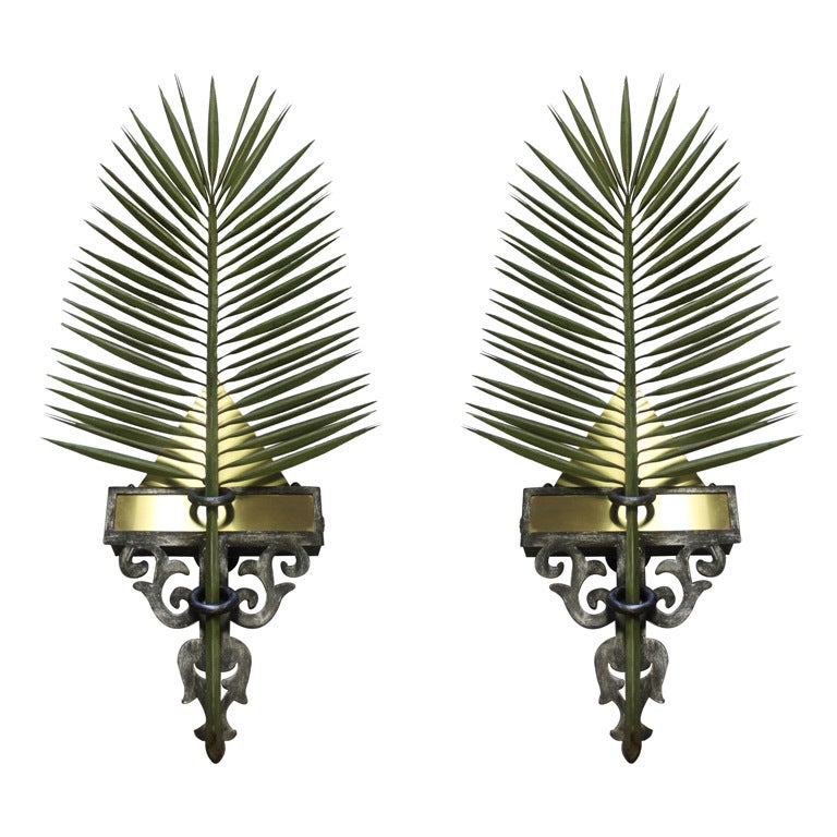 Palm Frond Wall Sconces