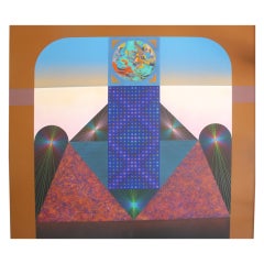 Monumental Acrylic Painting by Ernest Posey (1937 - 2007)